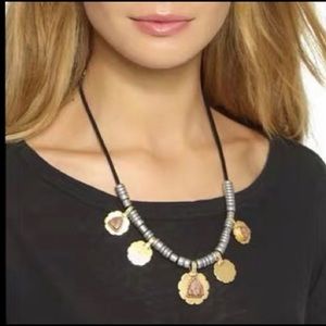 Madewell
Gold & Silver Jasper Leather Necklace